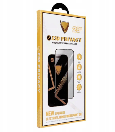 Xham mbrojtës ESD Privacy OG 6D për Samsung Galaxy S26, privacy, i zi