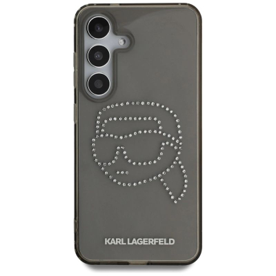 Futrollë telefoni Karl Lagerfeld Iconic për Samsung Galaxy S25, TPU PC, transparente gri