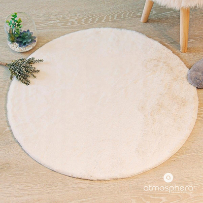 Округол килим Atmosphera Oven Extra Soft, 80 cm, плюш полиестер, ivory