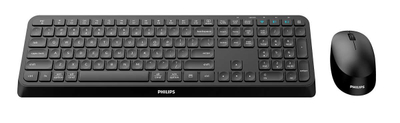 Set tastierë dhe maus Philips 4000 series SPT6407B/00, wireless, mekanike, i zi