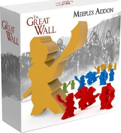 Zgjerim loje Awaken Realms The Great Wall Meeple Addon, 126 meeple druni, me ngjitëse, ngjyrë‑ngjyrë