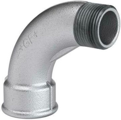 Bërryl 90° SANHA 1#, 1/2" fileto femër x mashkull, gize e galvanizuar