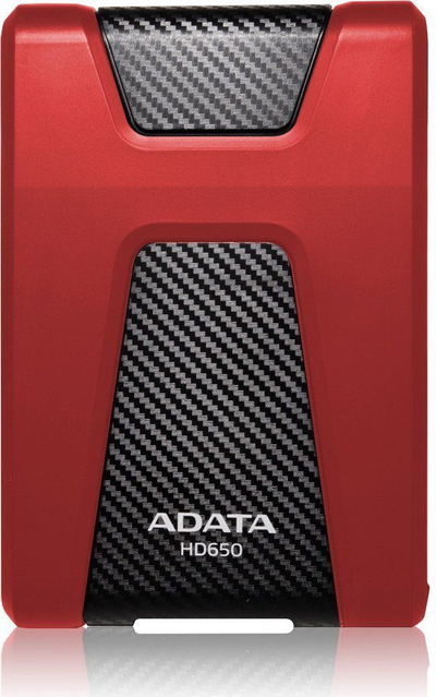 Hard disk i jashtëm ADATA HD650, 2.5", 2TB, i zi/ i kuq