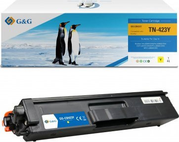 Toneri G&amp;G për Brother TN-423Y, i verdhë, 4000 faqe
