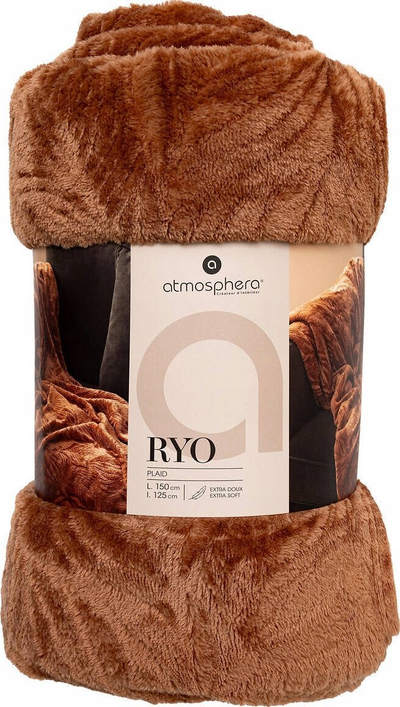 Batanije flanel Atmosphera Roy, 125x150cm, mikrofiber, terrakota