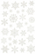 Stickera për dritare Craft with Fun Christmas Stars, 30 copë, borë dekorative, të bardha