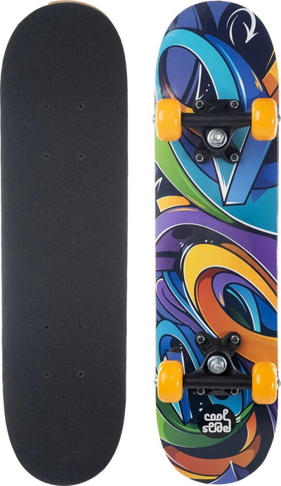 Skateboard për kalamaj Coolslide Dimsum Jr, 61cm, deri 50kg, i zi