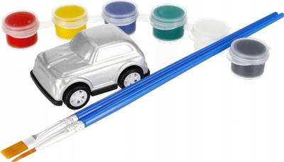 Set kreativ për pikturim makine Mega Creative Car for Painting, 15x25x4 cm, shumëngjyrësh