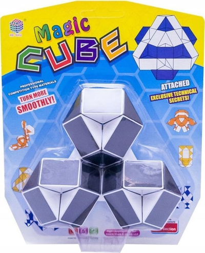 Lodër puzzle Dromader Magic Cube Snake, 60 pjesë, shumëngjyra