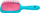 Furçë flokësh Janeke Superbrush Small, e sheshtë, 17.5 x 7 x 3 cm, aqua green edhe fuchsia