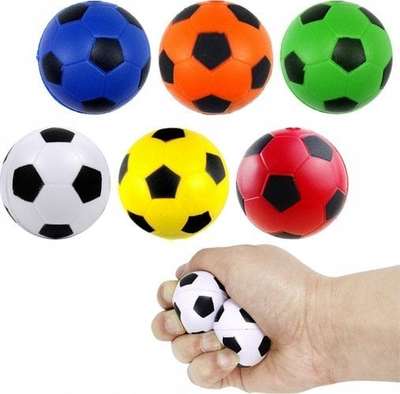 Toptha antistres LeanToys, 6.5 cm, set 12 copë, shumëngjyrëshe