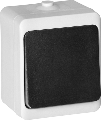 Çelës hermetik Aquatic Mini, single pole, IP54, i bardhë e zi