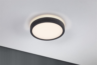 Plafonierë LED Paulmann Cosara, 15W, 30 cm, gri e errët