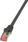Kabllo patchcord LogiLink Cat.6, S/FTP, 1.5m, e zezë