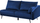 Divan kënd Beliani Varde, kadife, kënd i djathtë, blu navy