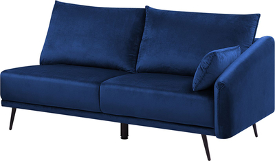Divan kënd Beliani Varde, kadife, kënd i djathtë, blu navy