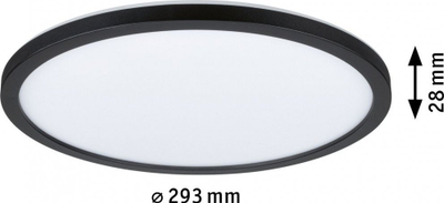 Panel t'avani Paulmann Atria Shine, Ø29 cm, dritë e bardhë neutrale, i zi