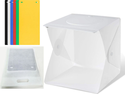 Tendë fotografike Mozos Shadowless Tent NB20, LED, 6 sfonda, e bardhë