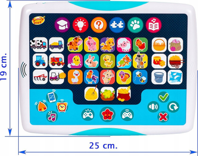Едукативен таблет Smily Play I Gain Knowledge About Animals, за деца 3+, разновидни бои