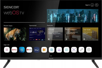 TV Sencor SLE 32S830MB, 32", Smart TV, i zi