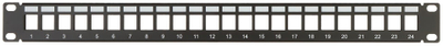 Patch panel Keystone Lanberg PP-24/FX/C-V2, 24 porta, 1U, i zi