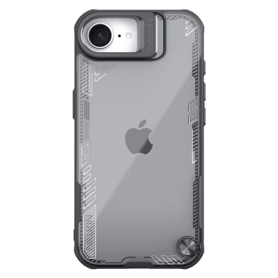 Mbulesë telefoni Nillkin Iceblade Prop për iPhone 16e, kundër goditjeve, transparente, gri