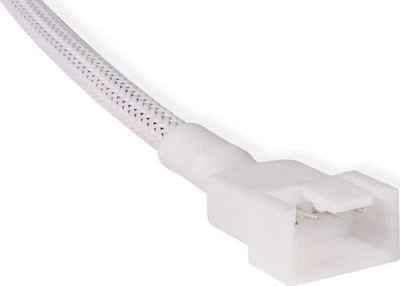 Kabllo zgjatuese për ventilator Alphacool 18719, 4-Pin në 4-Pin, 15 cm, e bardhë