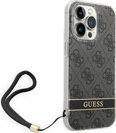 Husë Guess 4G me rrip për iPhone 14 Pro 6.1", hardcase, e zezë
