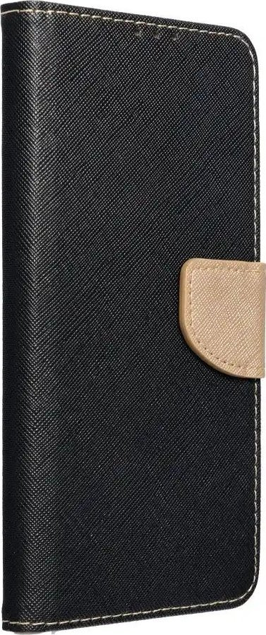 Mbulesë libri OEM Fancy, për iPhone 14 Plus, funksion stand, e zezë me ngjyrë ari