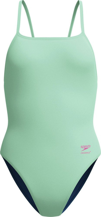 Kostum noti Speedo Club Training Solid Web Back, femra, jeshile