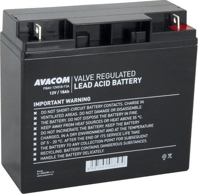 Bateri plumbi Avacom Standard PBAV-12V018-F3A, 12V, 18Ah, gri