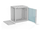 Kabinet rrjeti Alantec 19" Wall Cabinet 12U, 600 x 450 mm, gri