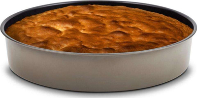 Tavë e rrumbullakët pjekjeje NAVA Duboko, 36 cm, jo-ngjitëse, gri e zezë