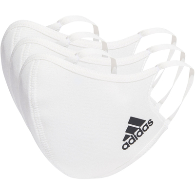 Maskë fytyre Adidas Performance, 3 copë, për meshkuj, e bardhë