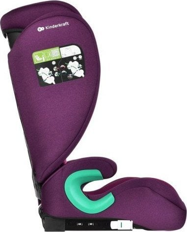 Sedilje makine Kinderkraft Junior Fix I-Size, ISOFIX, për fëmijë 3.5-12 vjeç, e kuqe Cherry Pearl