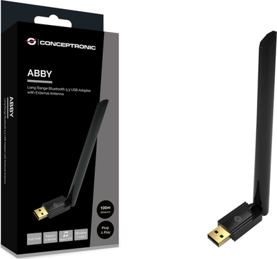 Adapter i brendshëm interneti dhe Bluetooth Conceptronic ABBY17B, 3 Mbit/s, USB, i zi