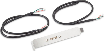 Капак PCI Aquacomputer RGBpx 53290, 2 RGB врски, црн