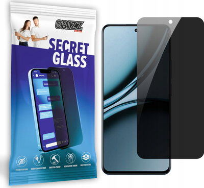 Xham privatësie GrizzGlass SecretGlass për Realme Narzo 70, xham hibrid mbrojtës, kundër goditjeve