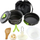 Set enësh kampingu Tourist Pots, alumini, doreza palosëse, i zi