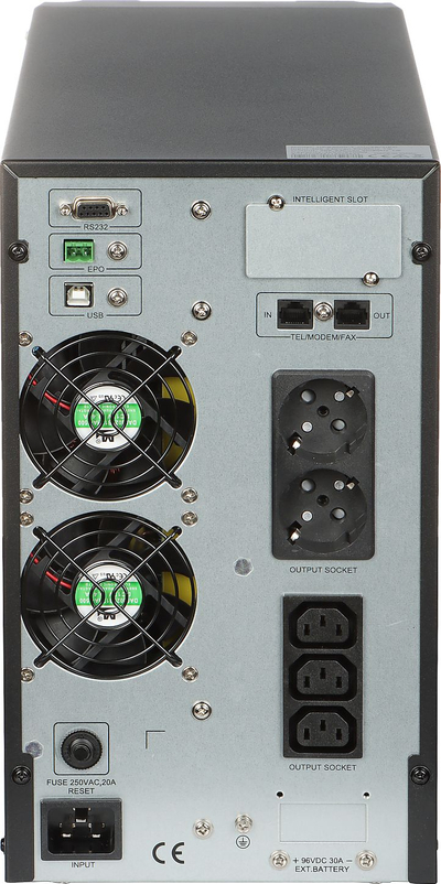 Непрекинато напојување Ист AT-UPS3000/2-LCD, 3000VA, LCD екран, црно