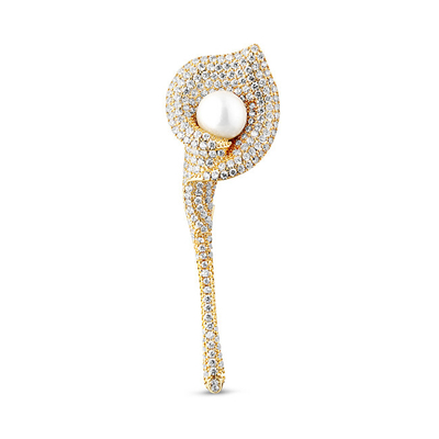 Brosh Jwl Luxury Pearls Calla Flower JL0815