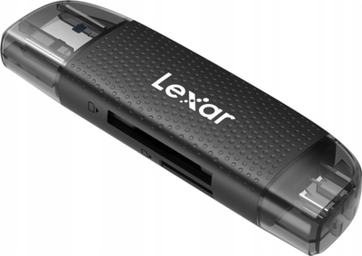 Читач на картички Лексар LRW310X, УСБ А Ц, СД микросд, црн