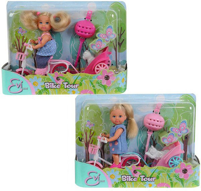 Set lodrash Simba "Evi on a touring bike", 12 cm, +3 vjeç