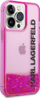 Kapak telefoni Karl Lagerfeld Glitter për iPhone 14 Pro Max, plastik, rozë me xixa