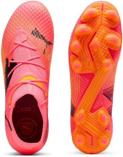 Këpucë futbolli Puma Future 7 Pro+ FG AG 107705 03, për bar natyral dhe sintetik, portokalli