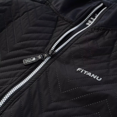 Bluzë sportive për burra Fitanu Fexan, Primaloft Silver, me zinxhir, e zezë