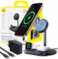 Karikues wireless Baseus EnerFill FS41, 3 në 1, 22.5W Qi2 15W, TEC Cooling, i zi