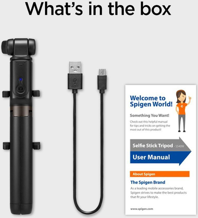 Selfie Stick me Tripod Spigen S540W, Bluetooth, i zi