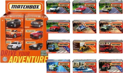 Makina metalike Matchbox Power Grabs, 1:64, model si t’bie, shumëngjyrëshe