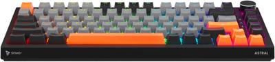 Tastierë gaming ASTRAL, Outemu White Jade, 82 taste, RGB, e zezë